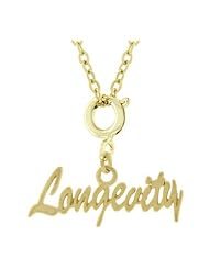 Longevity Script Pendant Necklace