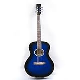 Austin Bazaar Full Size Dreadnought Guitar with Carrying Bag and Accessories - Blue