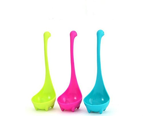 Flywell Set of 3 Nessie Ladles Standing Sea Monster Kitchen Utensil