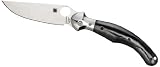 SPYDERCO Hungarian Folder G-10 Stainless Plain Edge Knife, Black, Right