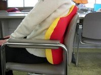 Cover image : 新発想！新感覚腰痛用クッション Cubeadsキュッキュッ スタンダードタイプ 表:ネイビー/裏:ネイビー