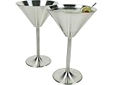 Stainless Steel Martini Glasses Set of 4