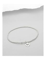 Heart Bracelet In 92.5 Sterling Silver