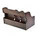 KLOUD City Dark Brown Wood Desk Desktop Organizer Sorter Stuff Storage Holder with 1 Drawer