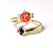 Adorable Enamle Fish Adjustable Toe Ring - JewelryWeb