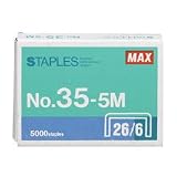 MAX USA CORP. / MXBHD50DFBK / Flat-Clinch Standard Stapler, 30 Sheet Capacity, Black / Sold as 1 EA