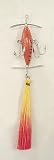 Red And Yellow Sisal Lure Fishing Christmas Ornament 6.5 #90075