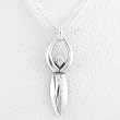 Small Lunar Goddess Pendant in Sterling Silver on a 16" Box Chain, #8502