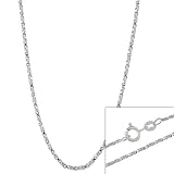 Sterling Silver 1.3mm Italian Twisted Box Chain Necklace 18
