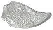 Clear Glass Small Oyster Plate 9"x4.5" Set of Four