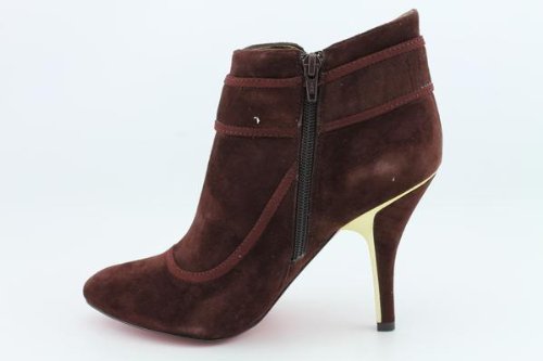 Paris Hilton Women's Palms Bootie,Brown Suede,9 M US