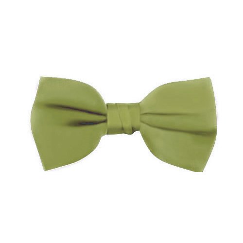 Solid Color Mens Bowtie by Jacob Alexander - Olive Green