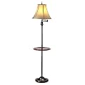 Traditional Floor Lamp with Attached Table