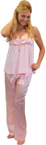 Toute la Nuit Solid Pink Empire Top & Pant Set Pink (Sml)