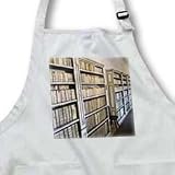 Strahov Library books, Prague Czech Republic - EU06 BBA0106 - Bill Bachmann - Medium Length Apron With Pouch Pockets 22w X 24l