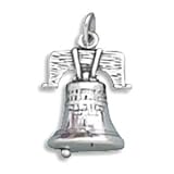 Liberty Bell Charm Sterling Silver