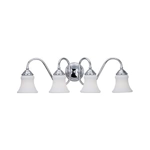Sea Gull Lighting 40023-05 Darien Four-Light Vanity, Chrome Finish with Etched Opal Glass by 