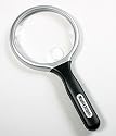 4" Round Magnifier - 2X lens - 6X inset lens