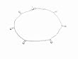 Sterling Silver Polished Anklet with Bezel Set CZ Charms