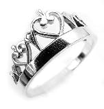 Miss America Princess Crown Sterling Silver Ring Size 4(Size 4,5,6,7,8,9)