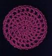 Magenta Classic Crocheted Hair Bun Cover- LARGE