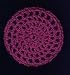 Magenta Classic Crocheted Hair Bun Cover- LARGE