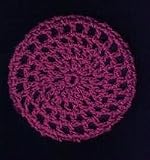 Magenta Classic Crocheted Hair Bun Cover- LARGE