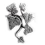 Sterling Silver Ivy Vines and Leaves Ring (Size 5,6,7,8,9)