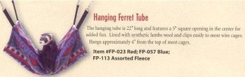 Marshall Ferret Hanging Tube, Pattern Fleece