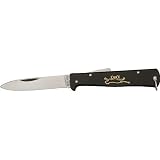 Mercator Knives 154S Black Cat Lockback Knife with Black Metal Handles