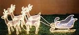  : Reindeer With Sleigh Outside Christmas Light