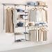 RUBBERMAID Adjustable 4' to 8' Deluxe Closet Organizer Kit Titanium, 96 x 72 x 12.85