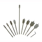 Complete Wood-Boring - Spade Bit Set - 8 Bits 3/8 to 1-1/4 BONUS 12 Extension