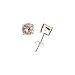 Rose Gold over Sterling Silver 6.5mm Champagne CZ Basket Set Earring
