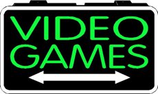 Video Games Backlit Sign 13 x 24
