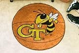NCAA GEORGIA TECH YELLOW JACKETS BASKETBALL SHAPED DOOR MAT RUG