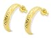9ct Gold Criss Cross Diamond Cut Earrings