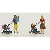 Model Power HO Women w/Children & Strollers (4) MDP5718