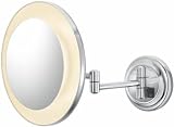 Deco Magnification Mirror - LED Lighted - Chrome (Chrome) (9.5H x 9.5W x 12.5D)