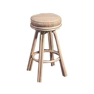 Rattan Specialties 30-Inch Beachcomber Swivel Bar Stool Dancer Saddle - RSP018-6