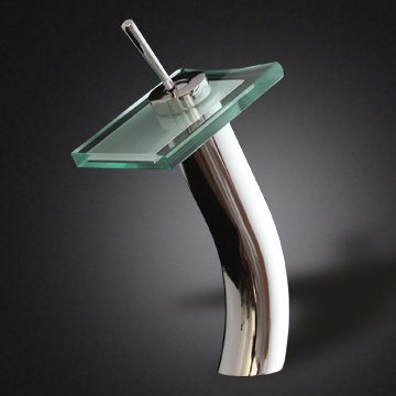 Chrome Waterfall Lavatory Vessel Sink Bathroom Faucet