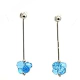 925 Sterling Silber reizvolle Ohrh�nger mit aqua-blauen "Crystallized Swarowski Eleme Preisvergleich