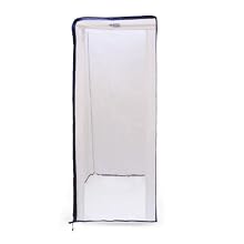 Aleco 477434 Nylon Heavy Duty One-Zip Pan Rack Cover, 64" Length x 23" Width x 28" Height, White