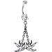 Crystalline Gem Tattoo Double Sparrow Belly Ring