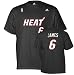 LeBron James adidas Black Name and Number Miami Heat T-Shirt