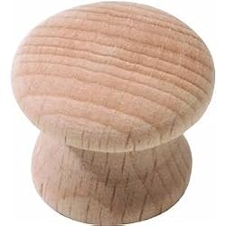 Laurey Co 33201 1" Wood Mushroom Knob