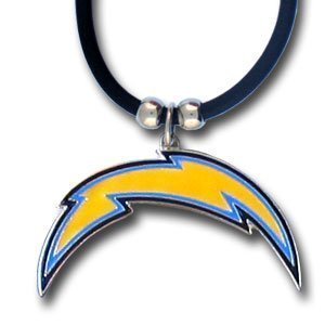 San Diego Chargers Logo Pendant w/Rubber Cord - NFL Football Fan Shop Sports Team Merchandise