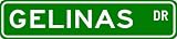 GELINAS Street Name Sign ~ Personalized Family Lastname Sign ~ Gameroom, Basement, Garage Sign