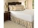 King Champagne Satin Ruffled Bed Skirt, 14" Drop