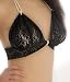 Begos Lace Bra with Double Strands of Pearls
